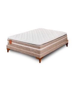 Conjunto Box Casal Mola Ensacada Latex Soft Gel